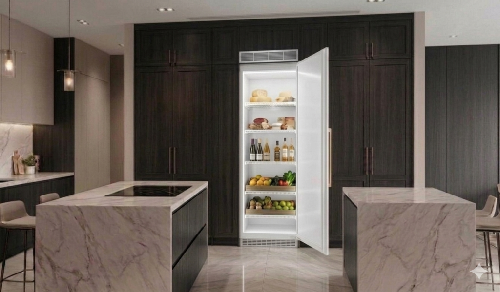 Integrated Cool room with door open